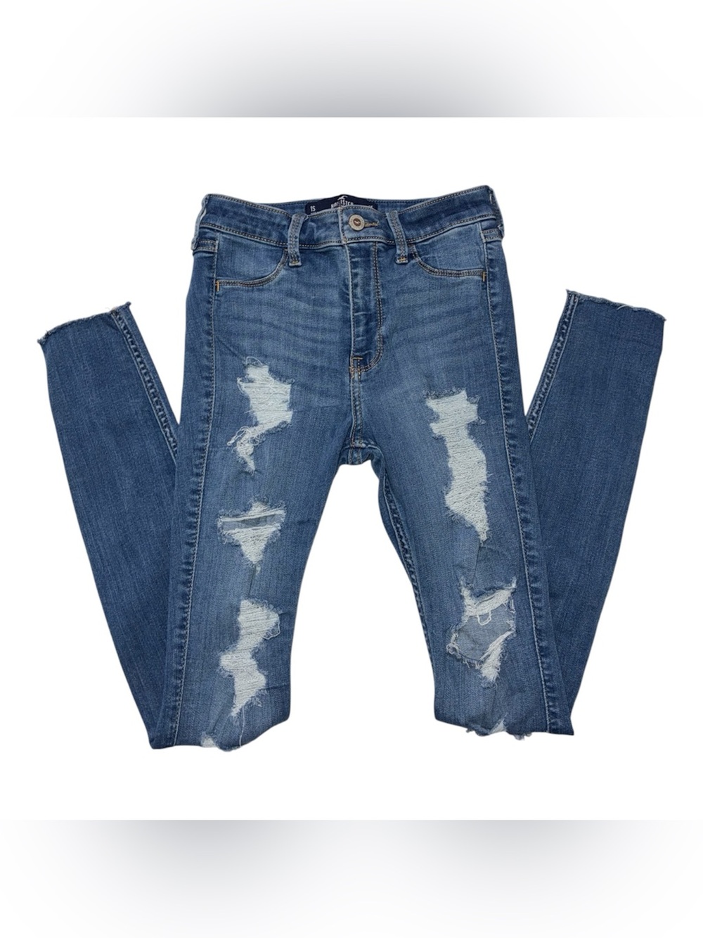 Hollister Ripped Blue Skinny Jeans size 1S